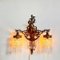 French Cherub Wall Sconce with 2 Arms and Crystals Lampshade 1