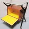 Italian Bar Cart with Canary Yellow Interior, 1950s 4