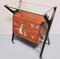 Italian Bar Cart with Canary Yellow Interior, 1950s 5
