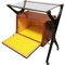 Italian Bar Cart with Canary Yellow Interior, 1950s 1