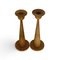 Portacandele vintage in legno d'oliva, set di 2, Immagine 3