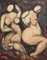 German School Artist, Feminine Forms: Harmony in Curves, 1980s, Oil on Board, Framed 2