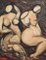 German School Artist, Feminine Forms: Harmony in Curves, 1980s, Oil on Board, Framed 3