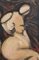 German School Artist, Feminine Forms: Harmony in Curves, 1980s, Oil on Board, Framed 16