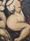 German School Artist, Feminine Forms: Harmony in Curves, 1980s, Oil on Board, Framed 15