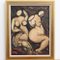 German School Artist, Feminine Forms: Harmony in Curves, 1980s, Oil on Board, Framed 1