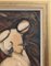 German School Artist, Feminine Forms: Harmony in Curves, 1980s, Oil on Board, Framed 17