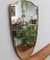 Mid-Century Italian Wall Mirror with Brass Frame by Gio Ponti, 1960s 3