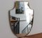 Espejo de pared italiano vintage con marco de latón de Gio Ponti, años 60, Imagen 2