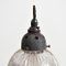 Glass Holophane Pendant Light, 1940s 4