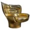 Golden Limited Edition Elda Chair No. 8/20 by Joe Colombo for Longhi, Italy 1