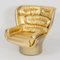 Goldener Limited Edition Elda Chair No. 8/20 von Joe Colombo für Longhi, Italien 7