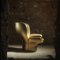 Silla Elda no 8/20 dorada de edición limitada de Joe Colombo para Longhi, Italia, Imagen 2