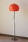 Lampada da terra a fungo con paralume arancione regolabile, anni '70, Immagine 1