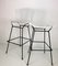 Taburete de bar Harry Bertoia ° 427 ° de revestimiento Rilsan en blanco y negro de Harry Bertoia para Knoll International, años 70. Juego de 2, Imagen 1