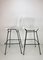 Taburete de bar Harry Bertoia ° 427 ° de revestimiento Rilsan en blanco y negro de Harry Bertoia para Knoll International, años 70. Juego de 2, Imagen 3