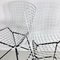 Taburete de bar Harry Bertoia ° 427 ° de revestimiento Rilsan en blanco y negro de Harry Bertoia para Knoll International, años 70. Juego de 2, Imagen 6