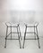 Taburete de bar Harry Bertoia ° 427 ° de revestimiento Rilsan en blanco y negro de Harry Bertoia para Knoll International, años 70. Juego de 2, Imagen 2