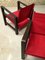 Safari Armchairs in Oak and Red Canvas, 1950, Set of 2 5