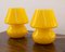 Gelbe Italienische Vintage Mushroom Tischlampen aus Muranoglas, 2er Set 4