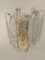 Vintage Wandlampe aus Muranoglas in Blattform, Italien, 1970er 8
