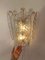 Vintage Wandlampe aus Muranoglas in Blattform, Italien, 1970er 3