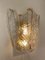 Vintage Wandlampe aus Muranoglas in Blattform, Italien, 1970er 4