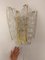Vintage Wandlampe aus Muranoglas in Blattform, Italien, 1970er 1