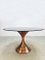 Vintage Italian Round Brass Dining Table with Smoked Glass Top, 1970s 3