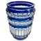 Kobaltblaue Kristallvase von Val Saint Lambert, Belgien, 1950er 1