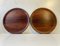 Scandinavian Modern Round Trays in Rosewood, 1960s, Set of 2 1
