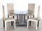 Italian Pedestal Dining Table in Chrome and Glass attributed to Gastone Rinaldi, 1970s 6