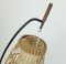 Mid-Century Floor Lamp in Rattan, Teak & Black Metal, 1960s 2