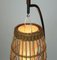 Mid-Century Floor Lamp in Rattan, Teak & Black Metal, 1960s 3