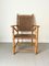 Modernist Carved Wooden Chair with Woven Rope Seat and Back, Netherlands, 1930s 4