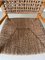 Modernist Carved Wooden Chair with Woven Rope Seat and Back, Netherlands, 1930s 7