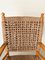 Modernist Carved Wooden Chair with Woven Rope Seat and Back, Netherlands, 1930s 8