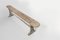 Rustic Bench with Wooden Top and White Paint, France, 1900s 3