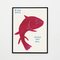 David Shrigley, Fish Says Fuck You All, 2021, Lithograph Poster, Framed 1