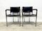Set of Tubular Steel and Leather Armchairs, 1980s 5