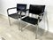 Set of Tubular Steel and Leather Armchairs, 1980s 1