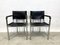 Set of Tubular Steel and Leather Armchairs, 1980s 4