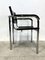 Set of Tubular Steel and Leather Armchairs, 1980s 3