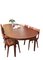 Large Teak Dining Table by Henning Kjærnulf for Sorø Stolefabrik, Denmark, 1960s, Set of 5, Image 24