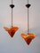 Simon Poul Henningsen zugeschriebene Tivoli Flower Hängelampen für Lyfa, 1958, 2er Set 6