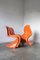 Orangefarbene Panton Stühle von Verner Panton für Herman Miller, 1970er, 4er Set 3