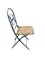 Vintage Folding Chairs in Wrought Iron and Wicker, Set of 6, Image 3
