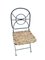 Vintage Folding Chairs in Wrought Iron and Wicker, Set of 6, Image 7