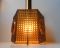 Vintage Hexogonal Amber Glass Pendant Lamp by Carl Fagerlund for Orrefors, 1960s 2