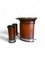 French Bar with Stools in Rosewood, 1940s, Set of 3 17